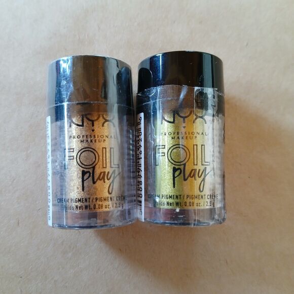 2 NYX Foil Play Cream Pigment Eye Shadow Happy Hippie & Pop Quiz - Picture 1 of 5
